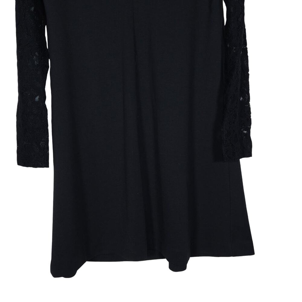 Pietro Brunelli Milano Womens Dress Small Black Floral Lace Long Sleeve A Line - Picture 13 of 15